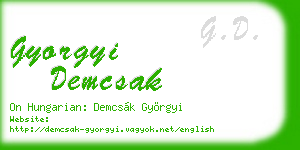 gyorgyi demcsak business card