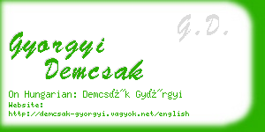 gyorgyi demcsak business card